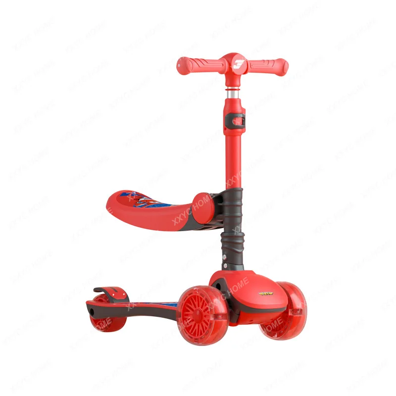 

Scooter Children's Three-in-One 1-12 Years Old Baby Child Luge Can Sit and Ride Walker Car трюковой самокат scooter trick