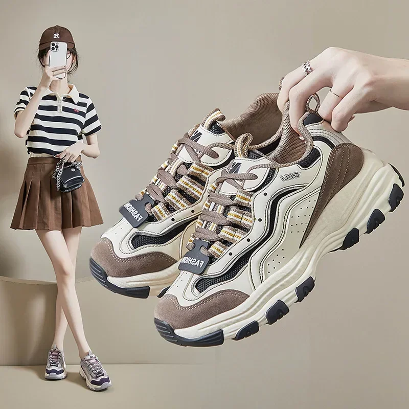 Women Chunky Sneakers Autumn New Thick Bottom Platform Ladies Sports Shoes Woman Casual Fashion Sports Shoes Running Shoes 2024
Women Chunky Sneakers Autumn New Thick Bottom Platform Ladies Sports Shoes Woman Casual Fashion Sports Shoes Running Shoes 2024