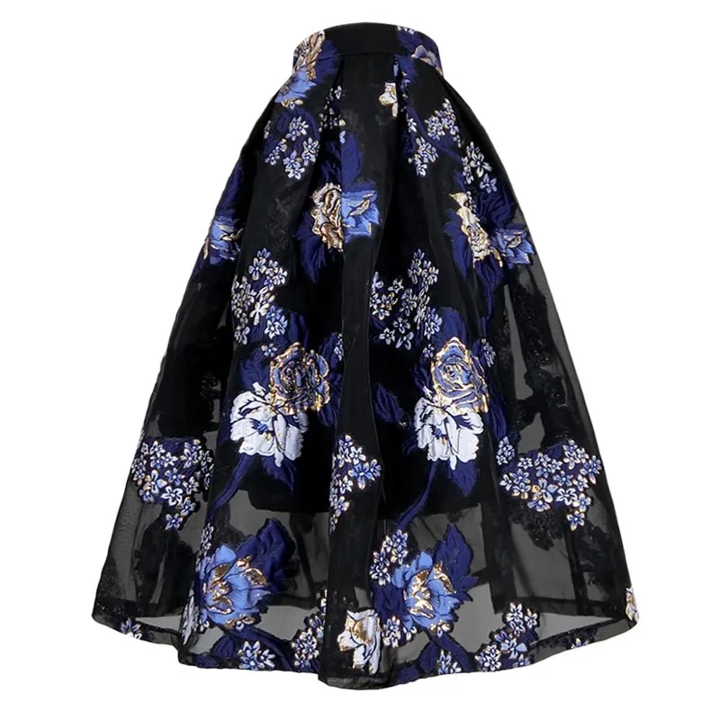 Women's Runway Fashion Spring Summer Designer Embroidery Organza Skirt Female Autumn High Waist A-line Skirt TB1657
Women's Runway Fashion Spring Summer Designer Embroidery Organza Skirt Female Autumn High Waist A-line Skirt TB1657