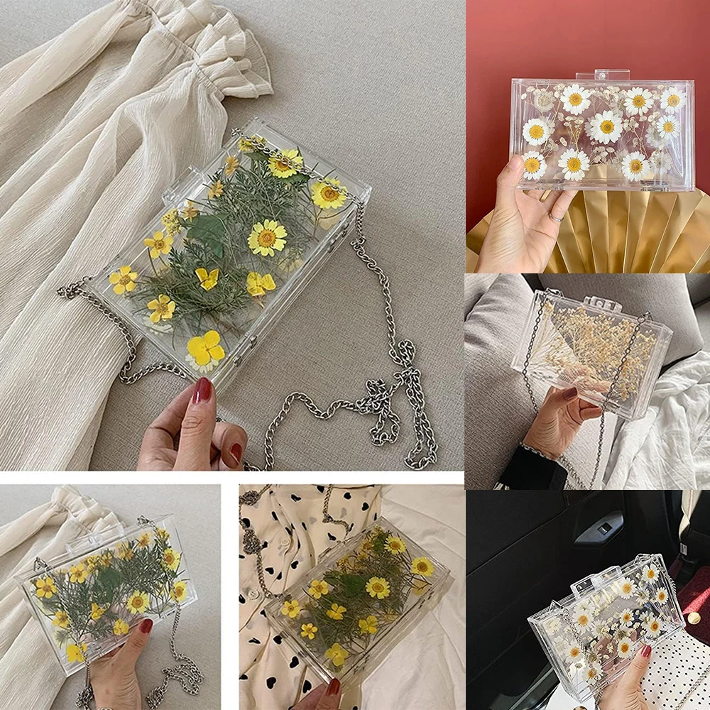 Acrylic Evening Clutch Bag Fashion Flowers Transparent Chain Shoulder Bag Vintage Party Wallet Wedding
Acrylic Evening Clutch Bag Fashion Flowers Transparent Chain Shoulder Bag Vintage Party Wallet Wedding