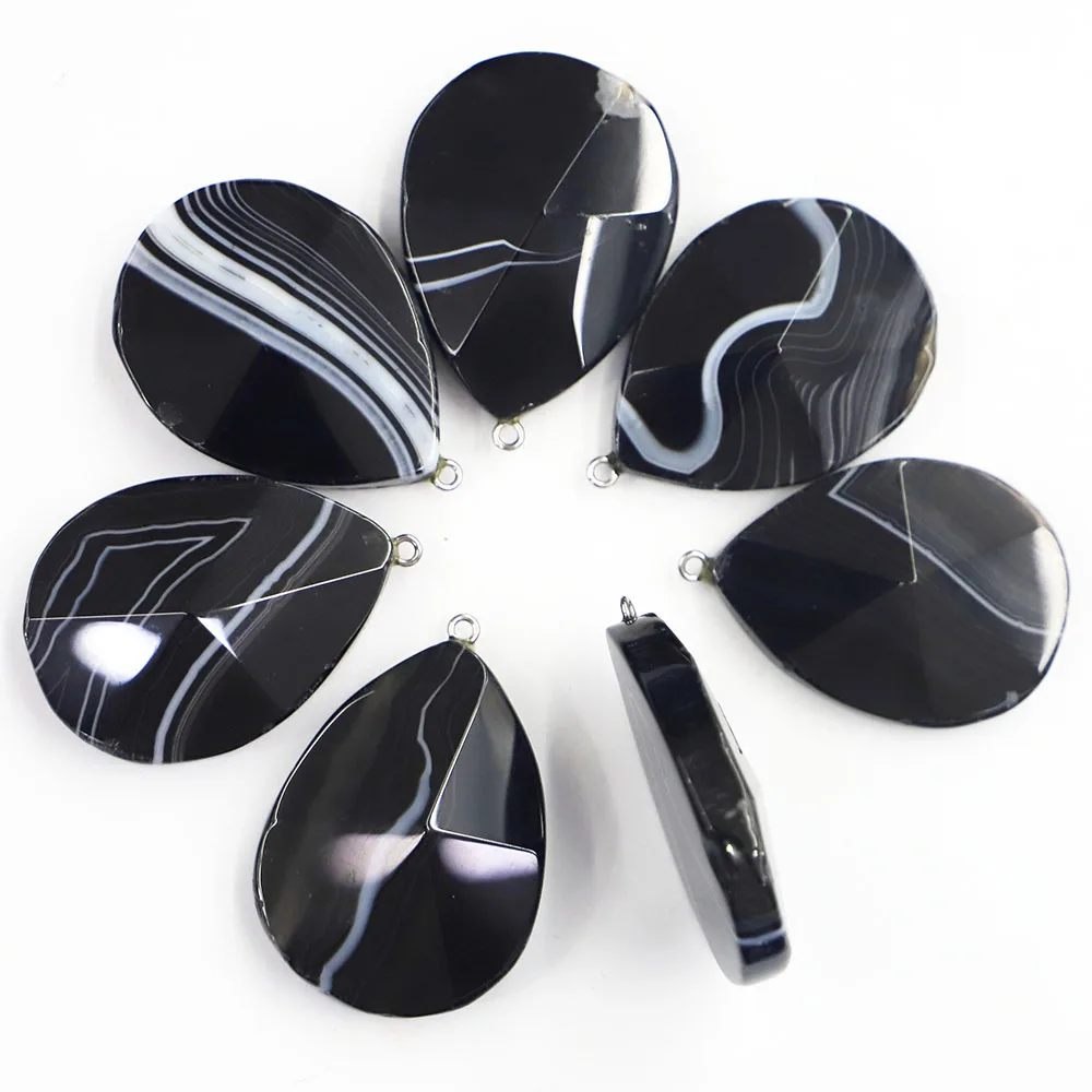 Natural Stone Water Drop Black Agate Onyx Section Necklace Pendants Exquisite Charms DIY Jewelry Gift Accessories Wholesale 6Pcs
Natural Stone Water Drop Black Agate Onyx Section Necklace Pendants Exquisite Charms DIY Jewelry Gift Accessories Wholesale 6Pcs