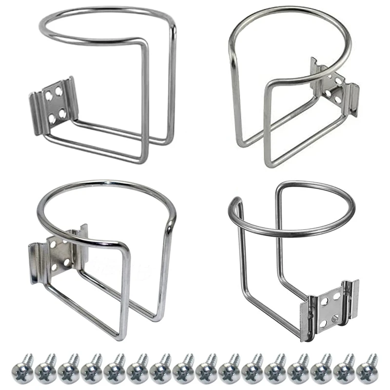 4 Pack Stainless Steel Boat Universal Drinks Holders,Boat Cup Holder Rail Mount/Wall Mounted For Marine Yacht RV
4 Pack Stainless Steel Boat Universal Drinks Holders,Boat Cup Holder Rail Mount/Wall Mounted For Marine Yacht RV