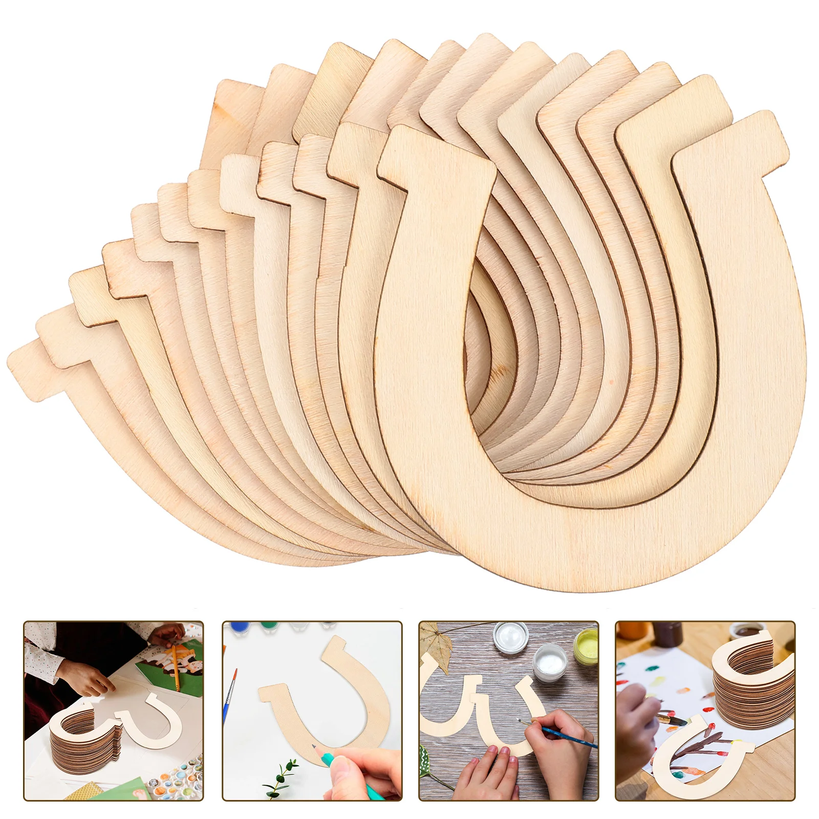 Horseshoe Unfinished Wooden Cutouts Unpainted DIY Wood DIY Wood Pendant Graffiti Painting Festival Decorative Wood Chip
Horseshoe Unfinished Wooden Cutouts Unpainted DIY Wood DIY Wood Pendant Graffiti Painting Festival Decorative Wood Chip