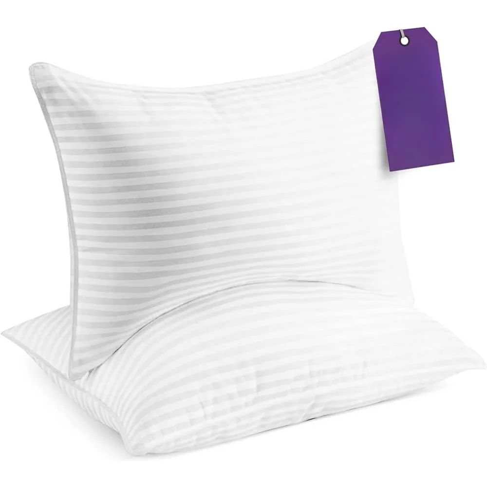

Bed Pillows Queen/Standard Size Set of 2 - Down Pillow for Sleeping - Back, Stomach or Side Sleepers