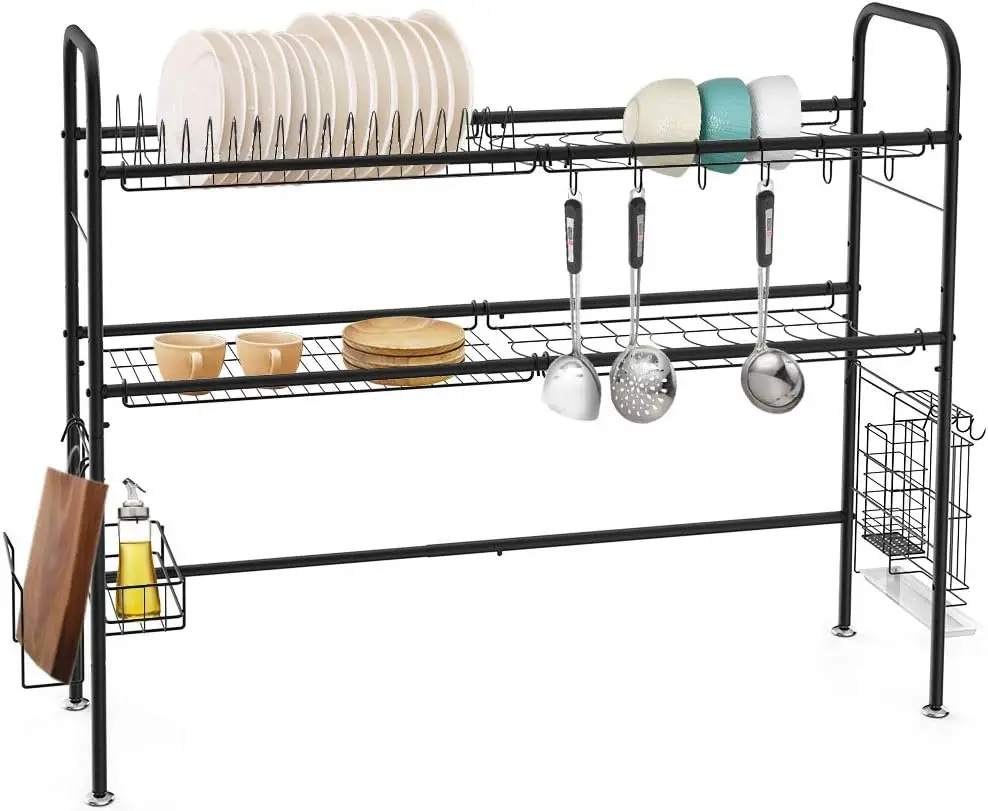 The Sink Dish Drying ,2-Tier Stainless Steel Large Dish Drainers for Kitchen Counter Length Adjustable -Black(Sink Width (Sink
The Sink Dish Drying ,2-Tier Stainless Steel Large Dish Drainers for Kitchen Counter Length Adjustable -Black(Sink Width (Sink