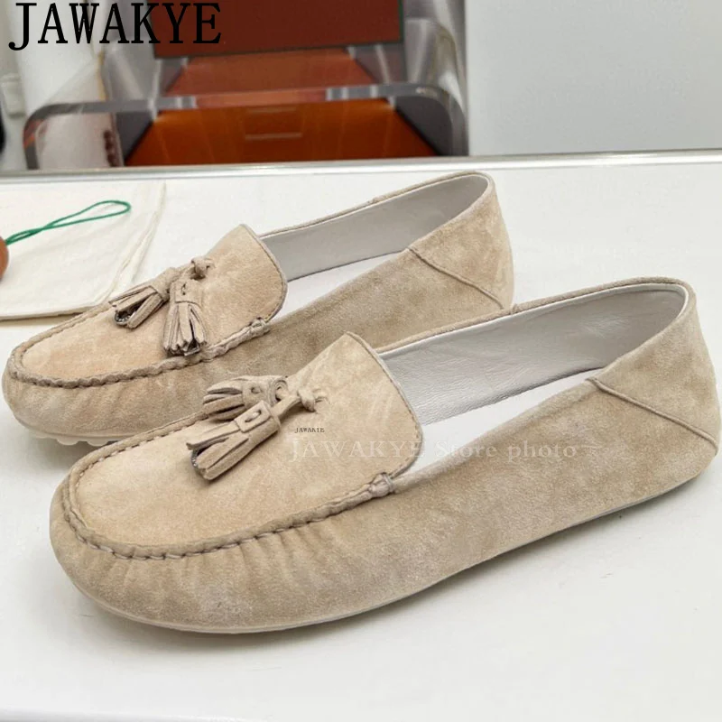 Hot Sale Brand Loafers Flat Shoes for Women New Suede Leather Tassel Pendant Casual Flat Shoes Comfort Slip-on Walk Shoes Woman
Hot Sale Brand Loafers Flat Shoes for Women New Suede Leather Tassel Pendant Casual Flat Shoes Comfort Slip-on Walk Shoes Woman