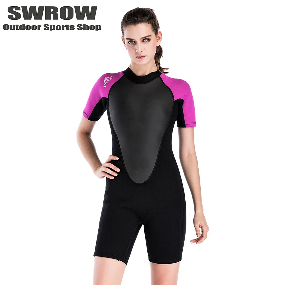 New 2MM Neoprene Diving Suit Women's One Piece Short Sleeve Fashion Sunscreen Swimwear Beach Warm Elastic Diving Surfing Suit
New 2MM Neoprene Diving Suit Women's One Piece Short Sleeve Fashion Sunscreen Swimwear Beach Warm Elastic Diving Surfing Suit