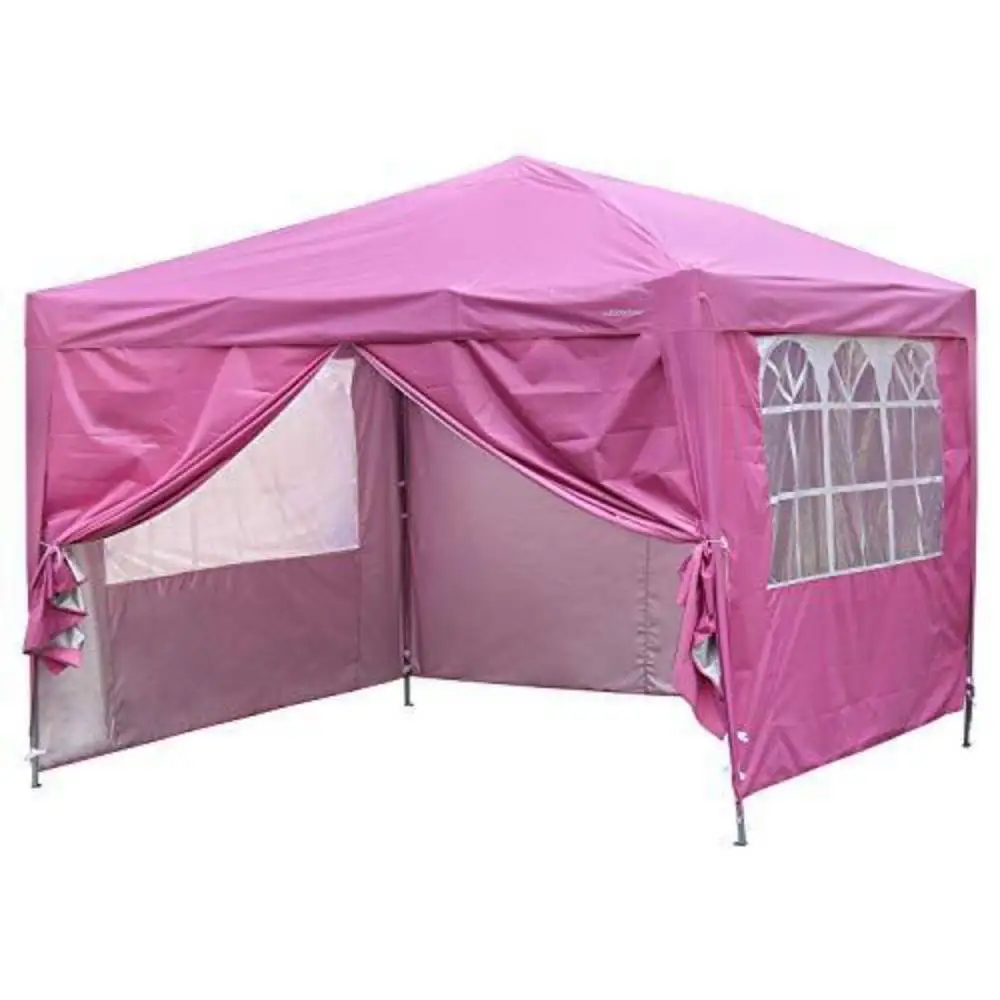 

10x10 EZ Pop Up Canopy Outdoor Portable Party Folding Tent with 4 Removable Sidewalls + Carry Bag + 4pcs Weight Bag