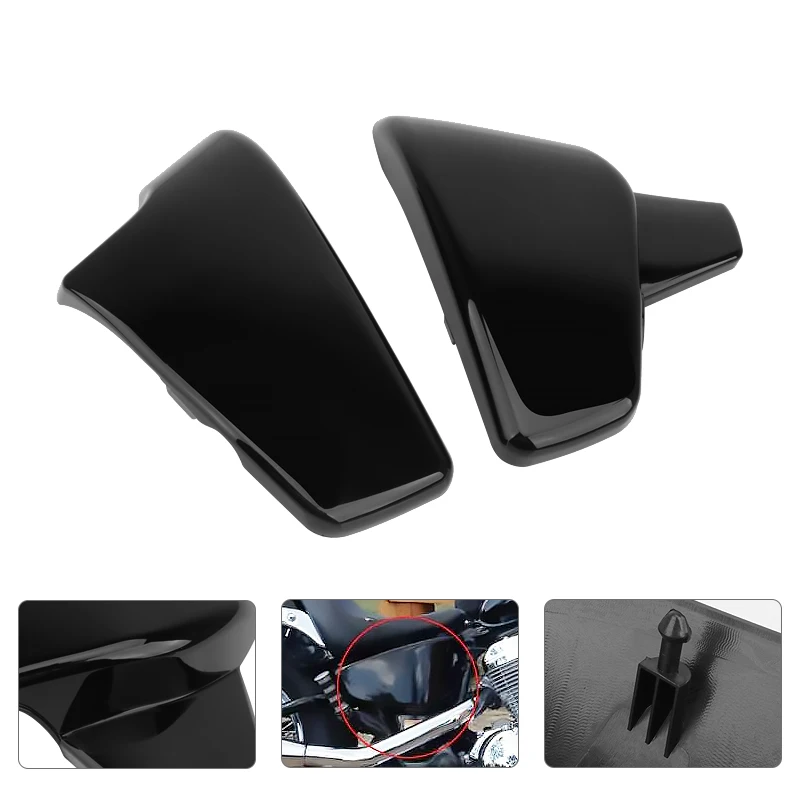

1 Pair Motorcycle Black Left Right Side Fairing Battery Guard Cover For Honda VLX600 VT600 C CD Shadow Steed VT400 1999-2008