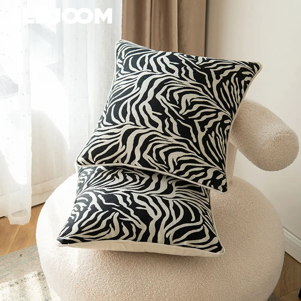 

LEEJOOM Modern Simple Decorative Pillowcase Sofa Sofa Pillow Car Home Living Room Black and White 45x45cm Cushion Cover