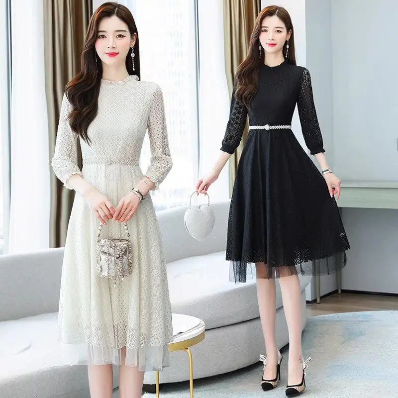 Oversized Women's Lace Dress Autumn New 2023 Fashionable Waist Slim Spliced A-Line Elegant Dress Long Sleeve Midi Vestidos Z2535
Oversized Women's Lace Dress Autumn New 2023 Fashionable Waist Slim Spliced A-Line Elegant Dress Long Sleeve Midi Vestidos Z2535