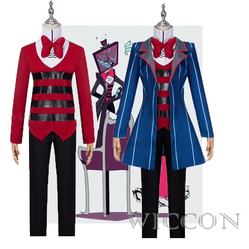 Anime Hazbin Cosplay Hotel Cosplay Costume Blue and Red Uniforms Halloween Carnival Party Carnival Anime Performance Set vox cos
Anime Hazbin Cosplay Hotel Cosplay Costume Blue and Red Uniforms Halloween Carnival Party Carnival Anime Performance Set vox cos