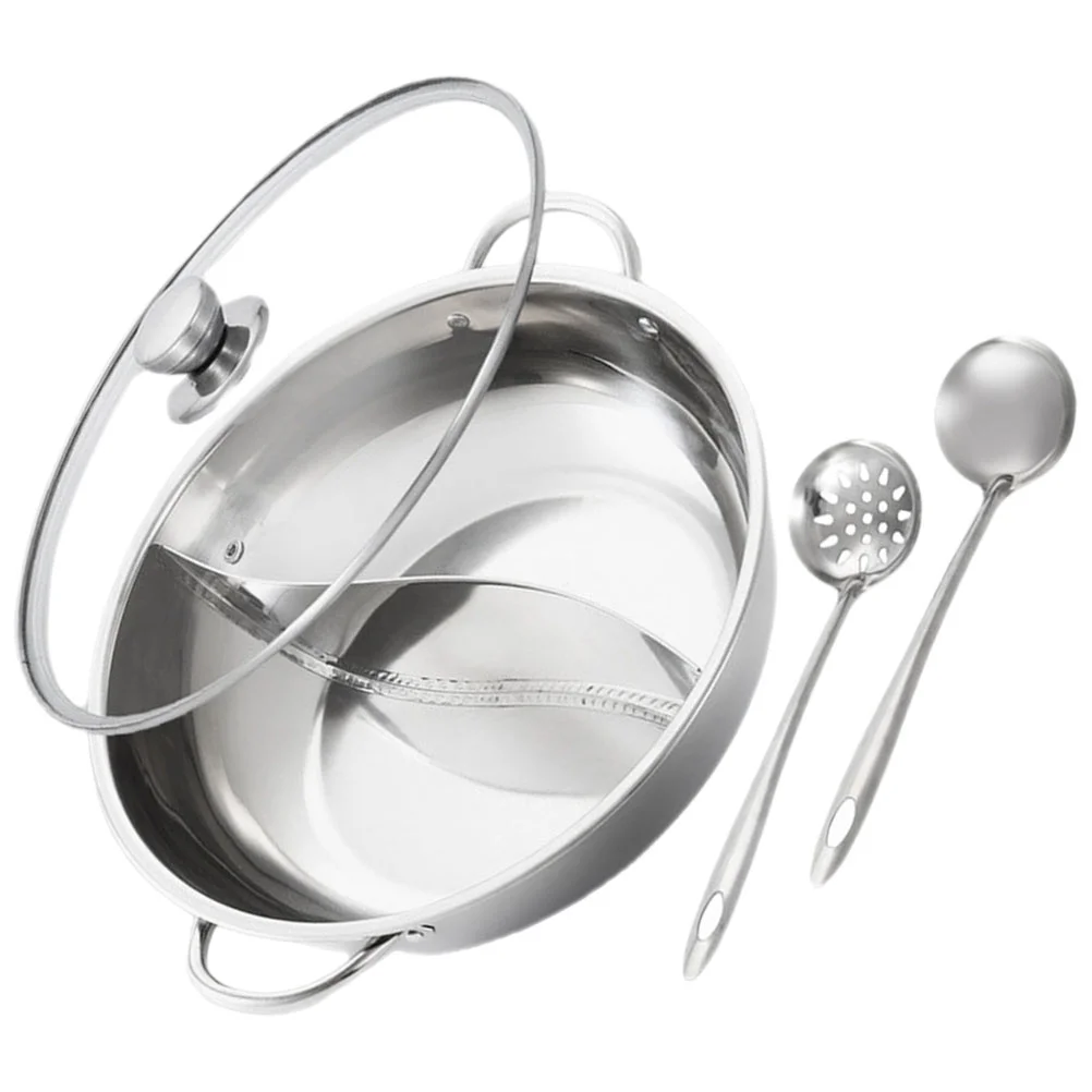 Stainless Steel Mandarin Pot Stock Soup Double Flavor Hot Hotpot with Divider Divided Cooker Pan Roast Shabu
Stainless Steel Mandarin Pot Stock Soup Double Flavor Hot Hotpot with Divider Divided Cooker Pan Roast Shabu