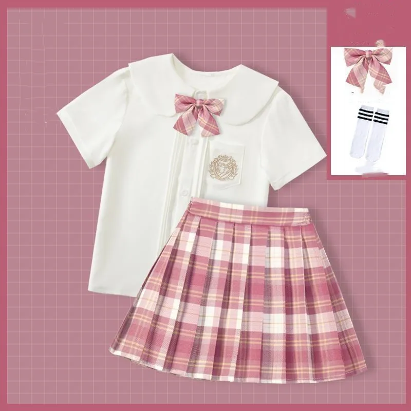 2023 Teenage Girls Clothes Suit Uniform Spring Summer Children Sleeve T-shirt Top+Skirt 2PCS Set Little Girl Short Skirt Set
2023 Teenage Girls Clothes Suit Uniform Spring Summer Children Sleeve T-shirt Top+Skirt 2PCS Set Little Girl Short Skirt Set