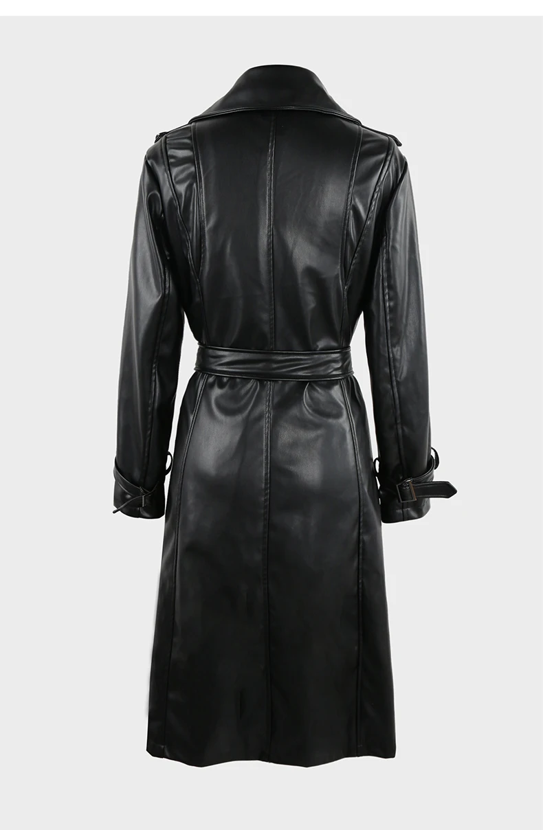 Autumn Long Waterproof Brown Black Pu Leather Trench Coat for Women Sashes Double Breasted Luxury Elegant Clothes 7 Mallzona Sdeb20da007564944ad33ee7494b3950fm Autumn Long Waterproof Brown Black Pu Leather Trench Coat for Women Sashes Double Breasted Luxury Elegant Clothes Mallzona