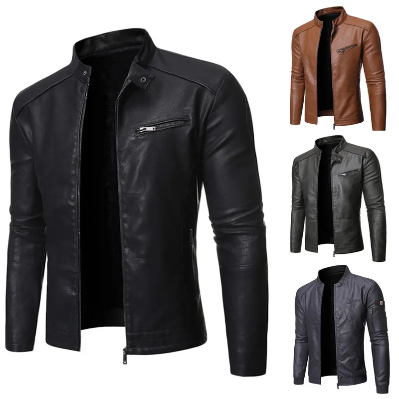 2023 Brand Clothing Men slim fit Leather Jacket Motorcycle Faux Leather Jackets couro Winter Coat Men Warm PU Jackets S-3XL
2023 Brand Clothing Men slim fit Leather Jacket Motorcycle Faux Leather Jackets couro Winter Coat Men Warm PU Jackets S-3XL