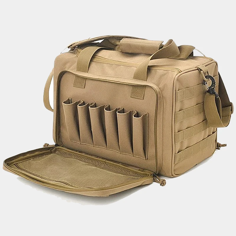 Tactical Range Bag Molle System 600D Waterproof Gun Shooting Pistol Case Pack Khaki Hunting Accessories Tools Sling Bag Camping
Tactical Range Bag Molle System 600D Waterproof Gun Shooting Pistol Case Pack Khaki Hunting Accessories Tools Sling Bag Camping