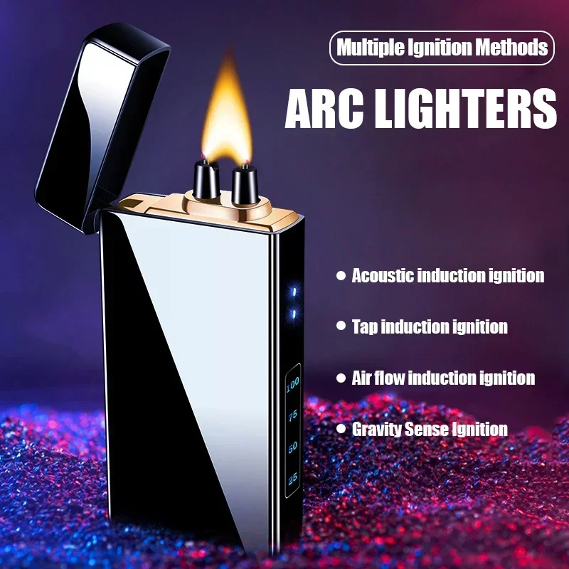 New Voice-Activated High-Power Arc Type-C Rechargeable Lighter LED Digital Power Display Safety Lock Design Creative Men's Tools
New Voice-Activated High-Power Arc Type-C Rechargeable Lighter LED Digital Power Display Safety Lock Design Creative Men's Tools