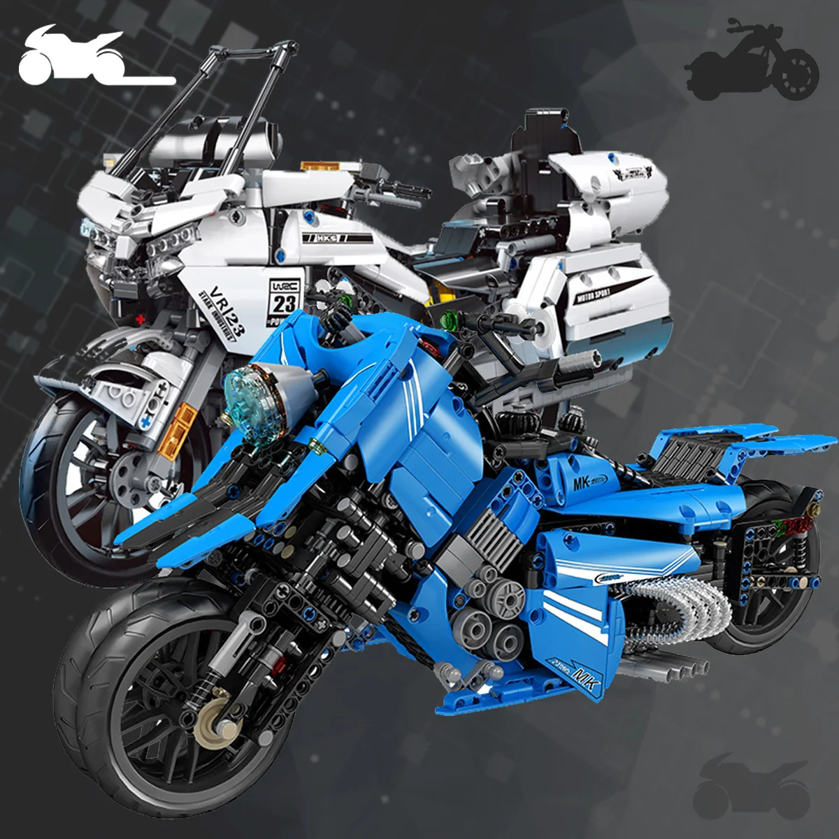 

Technic Super Flying Motorcycle Moc Bricks Creator Expert Model Kits Racing Car Building Blocks Kids Toy Christmas Gifts