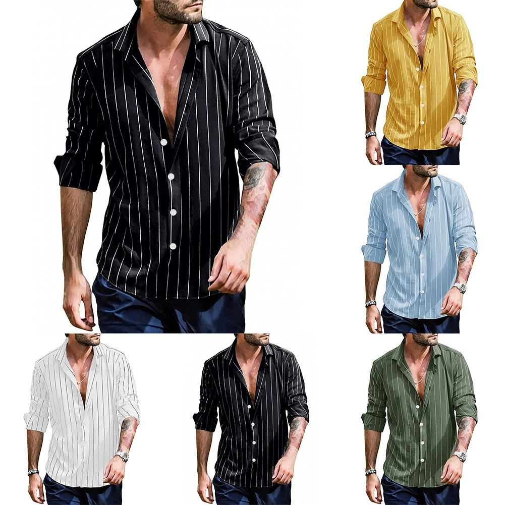 Autumn Shirts Men Dress Vertical Stripe Shirts Slim Casual Long Sleeve Button Down Band Collar Shirt Male Chemise Homme Shirt
Autumn Shirts Men Dress Vertical Stripe Shirts Slim Casual Long Sleeve Button Down Band Collar Shirt Male Chemise Homme Shirt