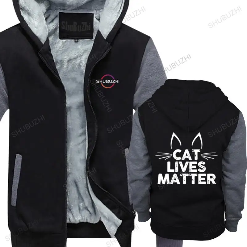 men winter black hoody brand casual warm jacket coat CAT LIVES MATTER man loose cool funny printing fleece zipper hoodies
men winter black hoody brand casual warm jacket coat CAT LIVES MATTER man loose cool funny printing fleece zipper hoodies