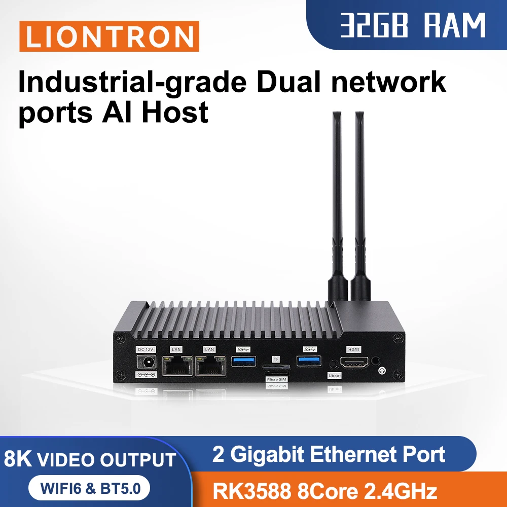 DEC-3588 Liontron безвентиляторный промышленный мини-ПК компьютер Rockchip RK3588 DDR4 2 LAN GPIO mPCIE 4G LTE LVDS HDMI Wifi6 Android Linux
DEC-3588 Liontron безвентиляторный промышленный мини-ПК компьютер Rockchip RK3588 DDR4 2 LAN GPIO mPCIE 4G LTE LVDS HDMI Wifi6 Android Linux