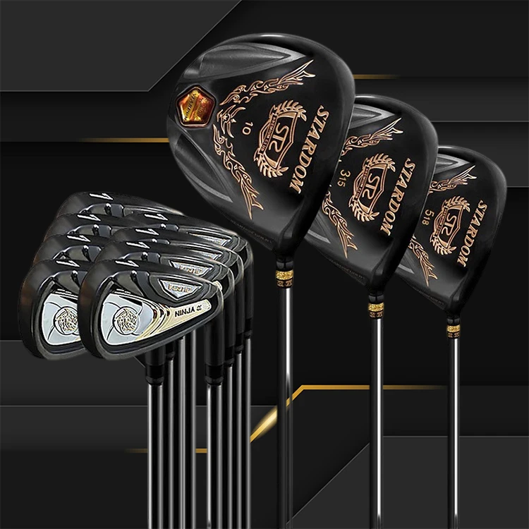 

New 6th Generations Men' s Golf Clubs Complete Set With Drivers + Fairway Woods+Putters +Bags in Black or Gold