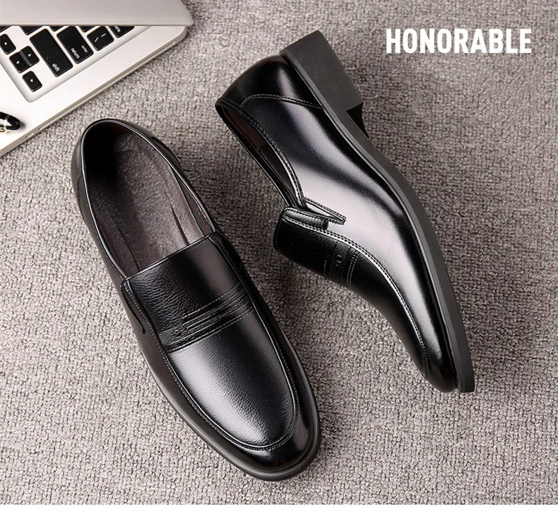 STRONGSHEN Italian Men Leather Shoes Warm Height Increase 6CM Loafers Dress Moccasins Breathable Slip on Driving Shoes Size 48 STRONGSHEN Italian Men Leather Shoes Warm Height Increase 6CM Loafers Dress Moccasins Breathable Slip on Driving Shoes Size 48