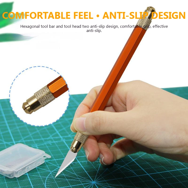 Carving Metal Scalpel Knife Tools Kit Non-Slip Blades Engraving Knife Mobile Phone Film Paper Cut Handicraft Carving Tools
Carving Metal Scalpel Knife Tools Kit Non-Slip Blades Engraving Knife Mobile Phone Film Paper Cut Handicraft Carving Tools