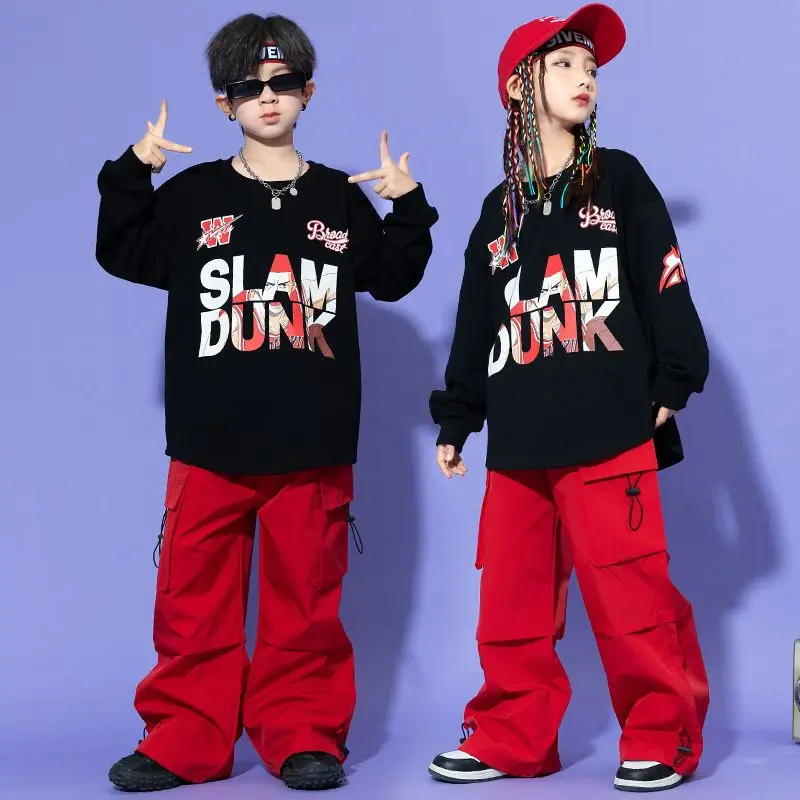 Kids Hip Hop Clothing Black Oversize Sweatshirt Tops Joggers Cargo Pants Street Dance for Girl Boy Jazz Dance Costumes Clothes
Kids Hip Hop Clothing Black Oversize Sweatshirt Tops Joggers Cargo Pants Street Dance for Girl Boy Jazz Dance Costumes Clothes