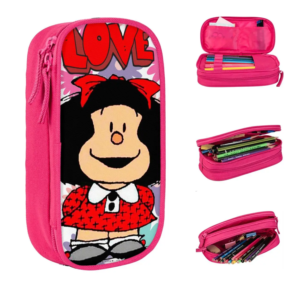 Love Mafalda Flowers Pencil Case Cartoon Pen Box Bag Girls Boys Large Storage Students School Cosmetic Pencilcases
Love Mafalda Flowers Pencil Case Cartoon Pen Box Bag Girls Boys Large Storage Students School Cosmetic Pencilcases