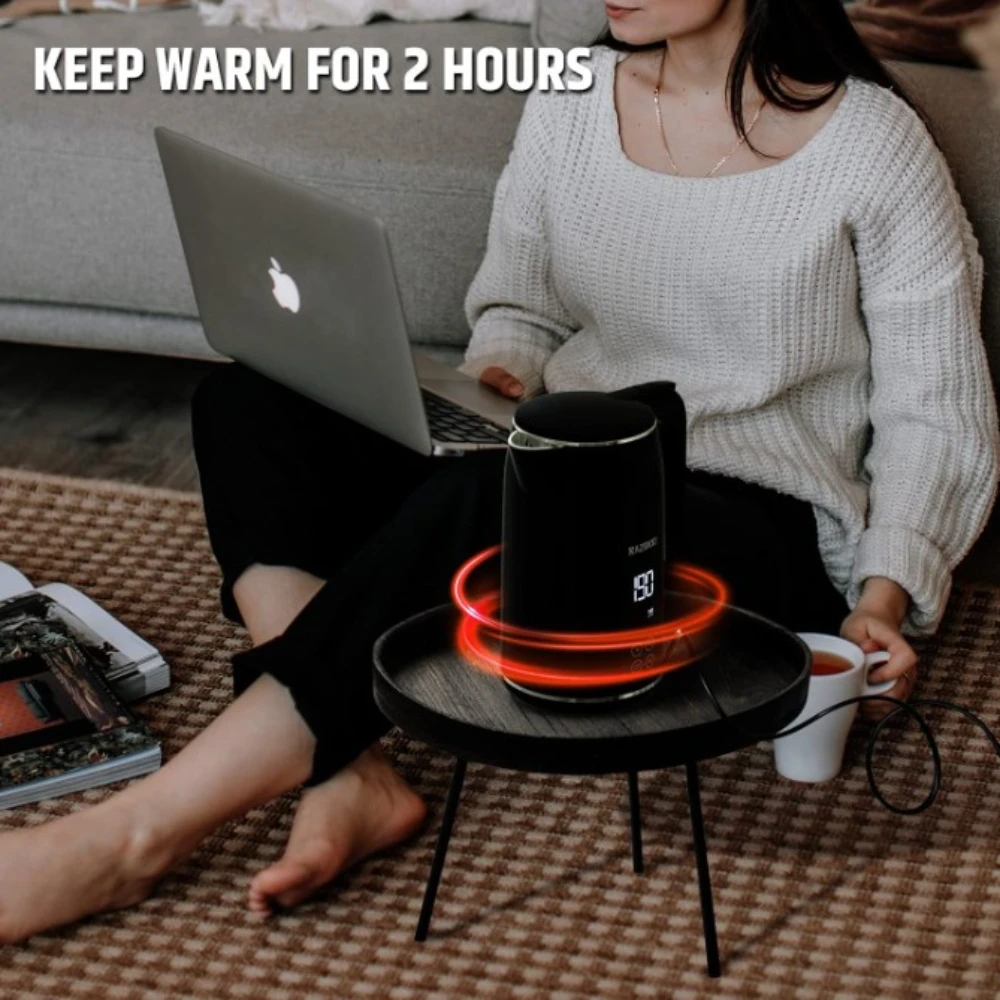 Bouilloire électrique avec contrôle de température, bouteille thermos, mise hors tension automatique, anti-dérapant, pot d'eau bouillante, appareils ménagers, 1,6 L, 220V 5