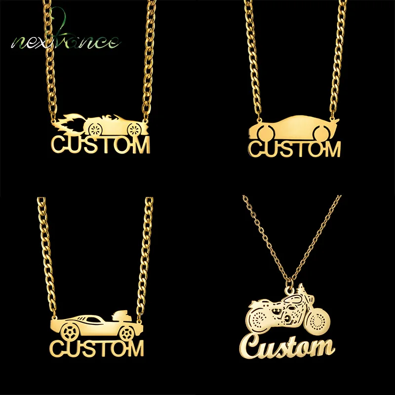Nextvance Custom Name Necklaces Stainless Steel Personalized Motorcycle Racing Car Train Truck Draw Design Pendant For Men Gift
Nextvance Custom Name Necklaces Stainless Steel Personalized Motorcycle Racing Car Train Truck Draw Design Pendant For Men Gift