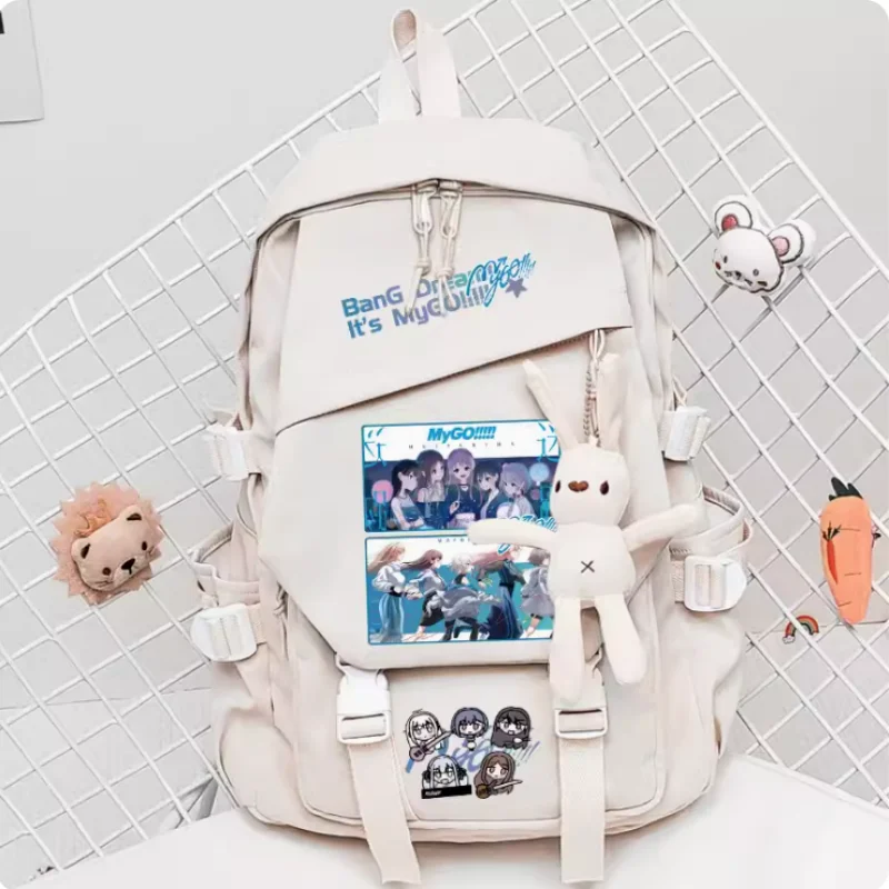 

Anime BanG Dream!Mygo Big Capacity Girls Backpack Travel Bag Boy Teenager Schoolbag Student Rucksack