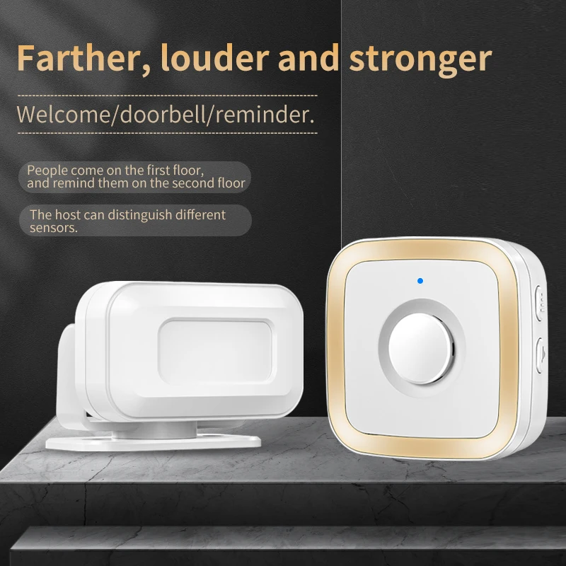 

CACAZI Wireless Doorbell PIR Store M12 for Welcome Guest Motion Sensor Infrared Detector Induction Alarm Intelligent Door Bell