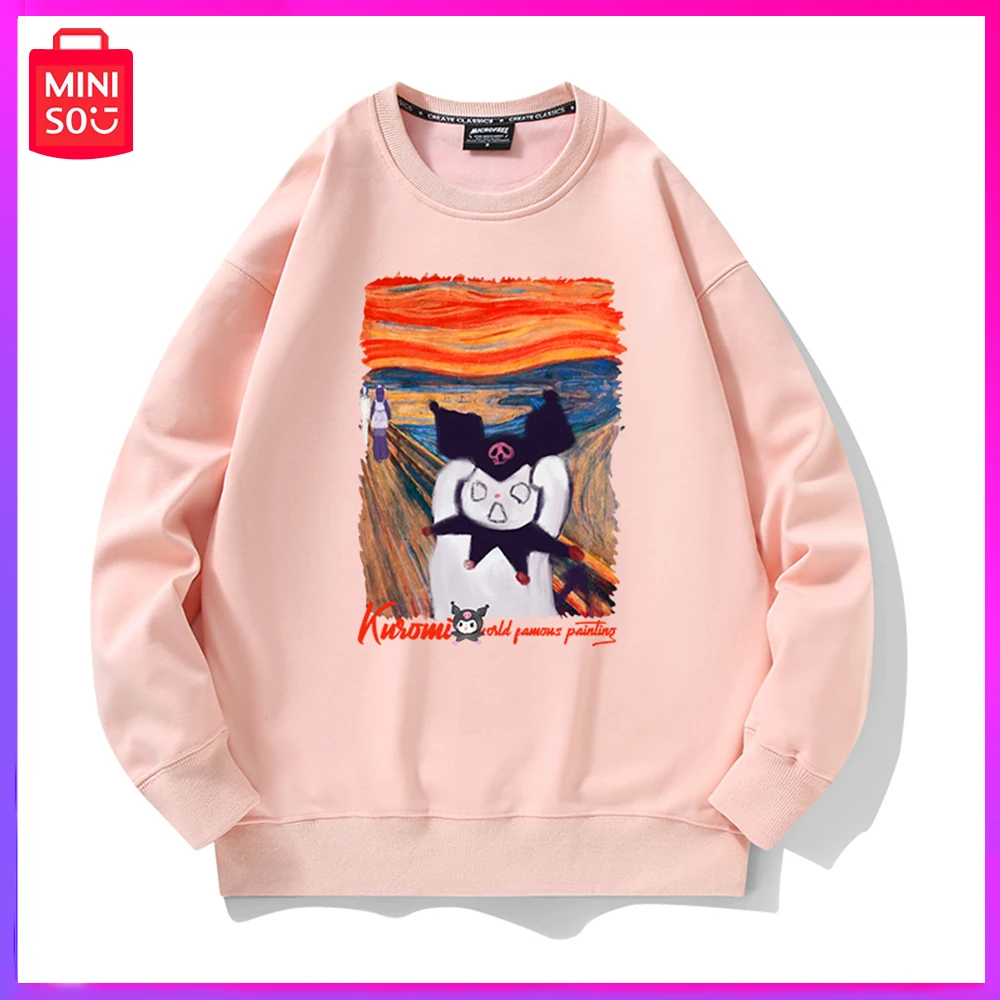 Miniso Sanrio Kuromi Новая Осенняя парная Толстовка аниме периферийный длинный рукав футболка оверсайз розовый день рождения Рождественский подарок для девочки
Miniso Sanrio Kuromi Новая Осенняя парная Толстовка аниме периферийный длинный рукав футболка оверсайз розовый день рождения Рождественский подарок для девочки