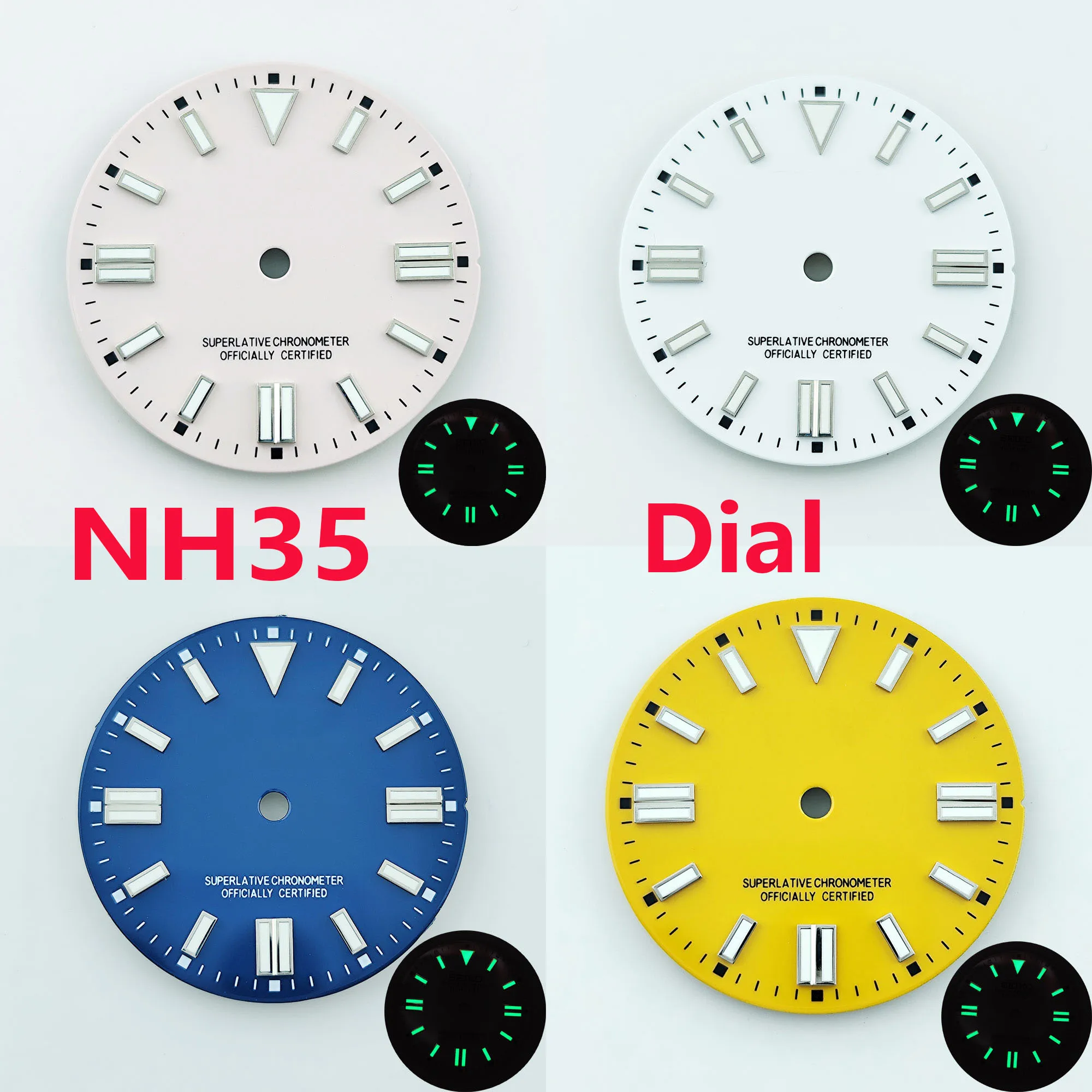 NH35 dial NH36 dial Watch dial S dial Green Luminous dial Suitable for NH35 NH36 movement watch accessories Watch repair tool
NH35 dial NH36 dial Watch dial S dial Green Luminous dial Suitable for NH35 NH36 movement watch accessories Watch repair tool