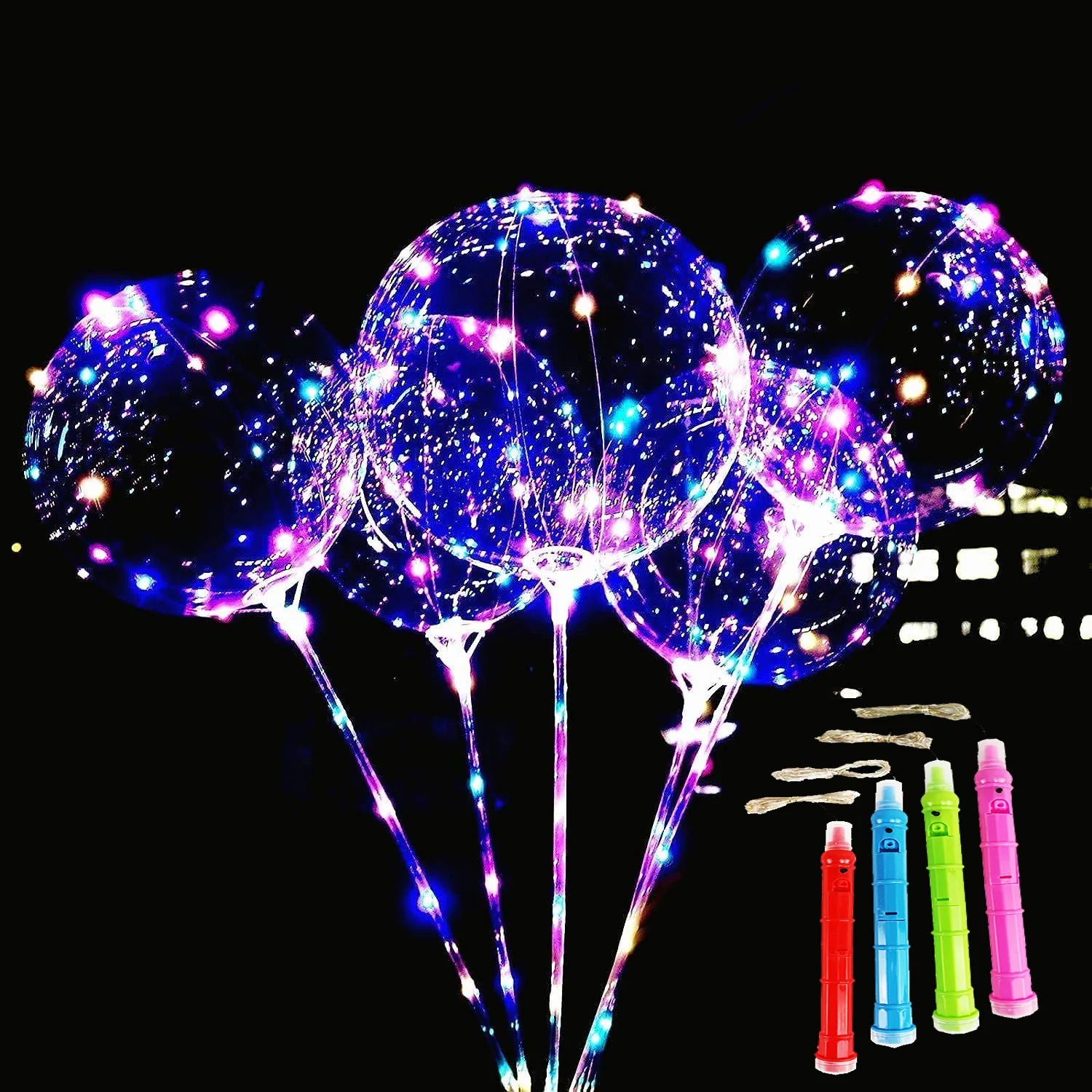 5/10/15/20/25 Packs LED Light Up BoBo Balloons Colorful Handle 120cm Glow in the Dark Bobo Balloons Valentine's Day Decoration
5/10/15/20/25 Packs LED Light Up BoBo Balloons Colorful Handle 120cm Glow in the Dark Bobo Balloons Valentine's Day Decoration