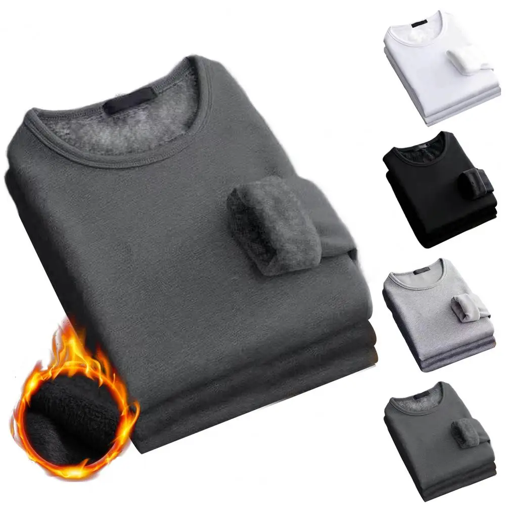 Classic Base T-shirt Slim Fit Fleece Top Round Neck Spring Autumn Velvet Lined Base Shirt Coldproof
Classic Base T-shirt Slim Fit Fleece Top Round Neck Spring Autumn Velvet Lined Base Shirt Coldproof