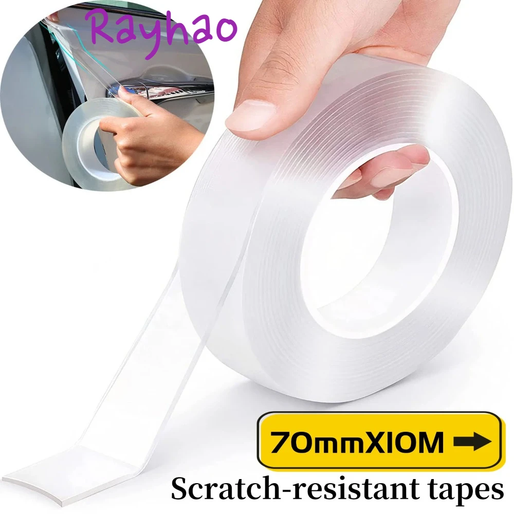 

70mmx10M Universal Auto Anti-scratch Protector Waterproof Mildew-proof Scotch Tape Stickers for Door Sill Trunk Kitchen Corners