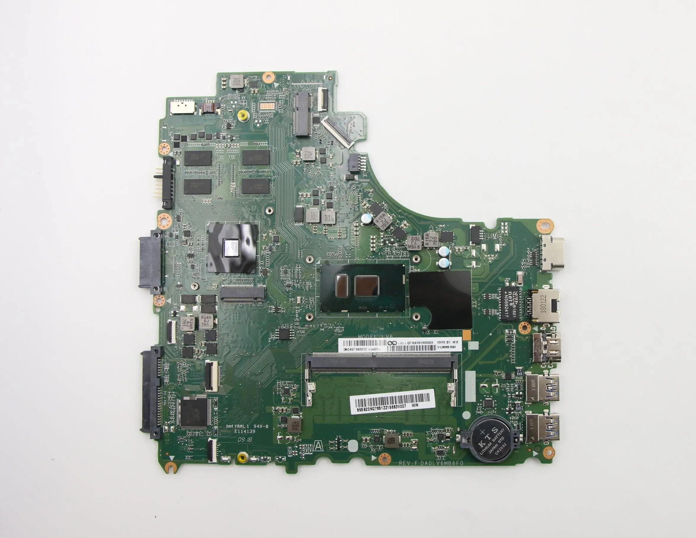 SN DA0LV6MB6F0 FRU 5B20L46644 CPU I36100U I57200U I77500U Q80SY UMA NOL NULT V310-15ISK V510-15IKB Laptop computer motherboard
SN DA0LV6MB6F0 FRU 5B20L46644 CPU I36100U I57200U I77500U Q80SY UMA NOL NULT V310-15ISK V510-15IKB Laptop computer motherboard