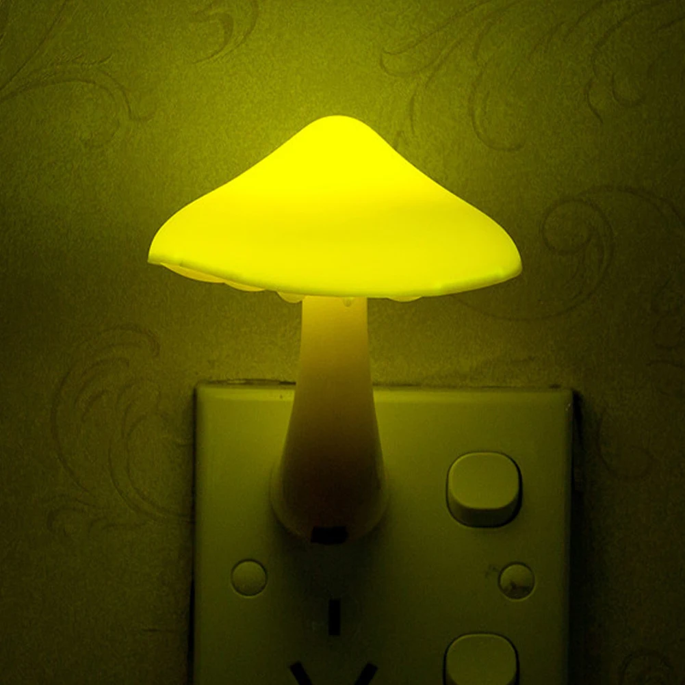 Mushroom Night Light LED Bedside Lamp EU / US Plug 7 Color Changing Light-controlled Sensor for Babyroom Bedroom Home Decor Mushroom Night Light LED Bedside Lamp EU / US Plug 7 Color Changing Light-controlled Sensor for Babyroom Bedroom Home Decor