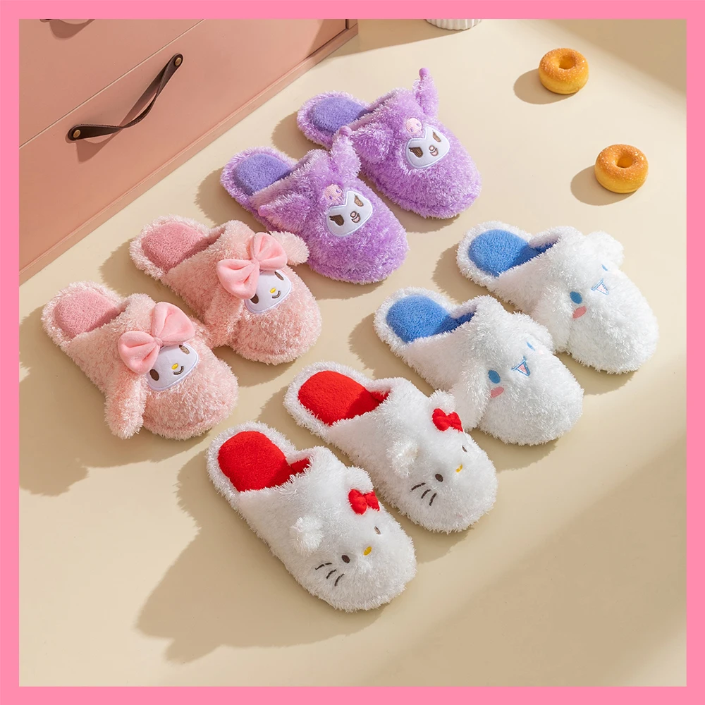 Sanrioed Hellokitty Kuromi Cinnamoroll плюшевые хлопковые тапочки кавайные аниме Нескользящие сохраняющие тепло осень-зима Симпатичные домашние тапочки для девочек
Sanrioed Hellokitty Kuromi Cinnamoroll плюшевые хлопковые тапочки кавайные аниме Нескользящие сохраняющие тепло осень-зима Симпатичные домашние тапочки для девочек