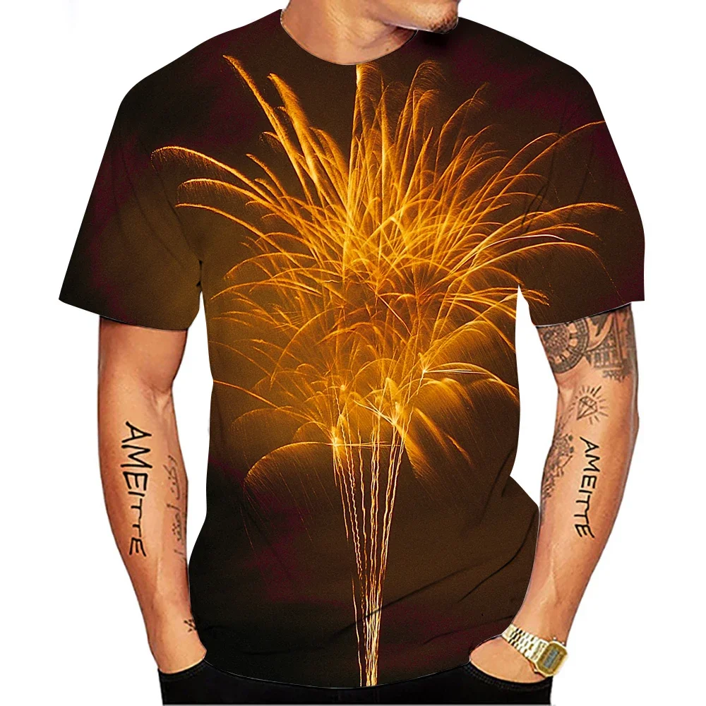 New Summer Tide Firework Picture Men T-Shirts Casual 3D Print Tees Hip Hop Personality Round Neck Short Sleeve Quick-Dry Tops
New Summer Tide Firework Picture Men T-Shirts Casual 3D Print Tees Hip Hop Personality Round Neck Short Sleeve Quick-Dry Tops