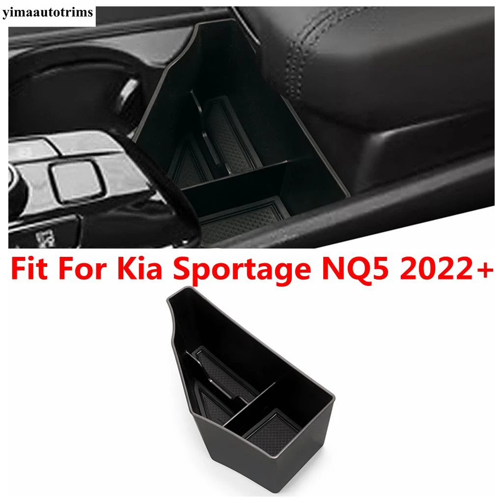 

For Kia Sportage NQ5 2022 2023 Central Control Armrest Storage Box Pallet Container Phone Case Cover Auto Interior Accessories