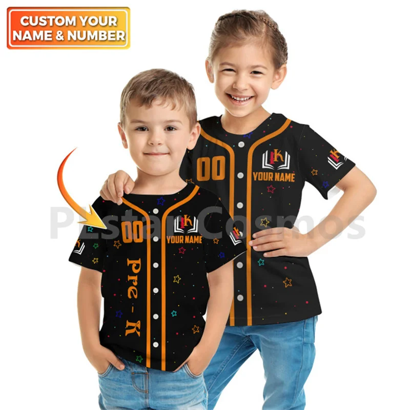 Dinosaur And Unicorn Personalized Baseball Pre-K 3d Kid Shirt 3d Printed Tops Kids Boy For Girl T Shirt
Dinosaur And Unicorn Personalized Baseball Pre-K 3d Kid Shirt 3d Printed Tops Kids Boy For Girl T Shirt