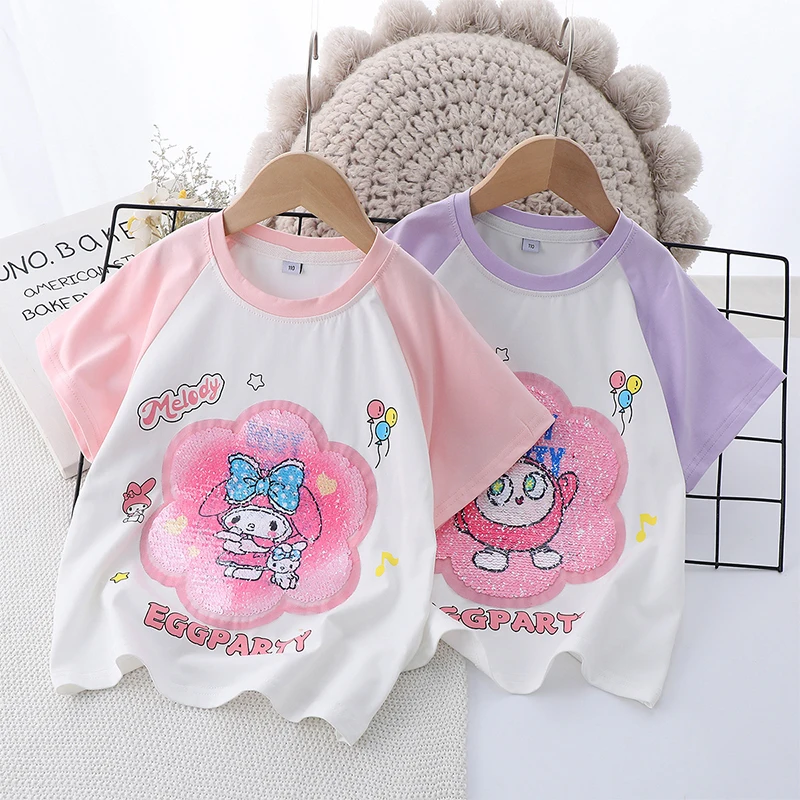 2024 My Melody Aniime Kawaii Sanrio Children Shirt Clothes Cute Cartoon Cotton Round Neck Short Sleeve Gifts for Kids
2024 My Melody Aniime Kawaii Sanrio Children Shirt Clothes Cute Cartoon Cotton Round Neck Short Sleeve Gifts for Kids