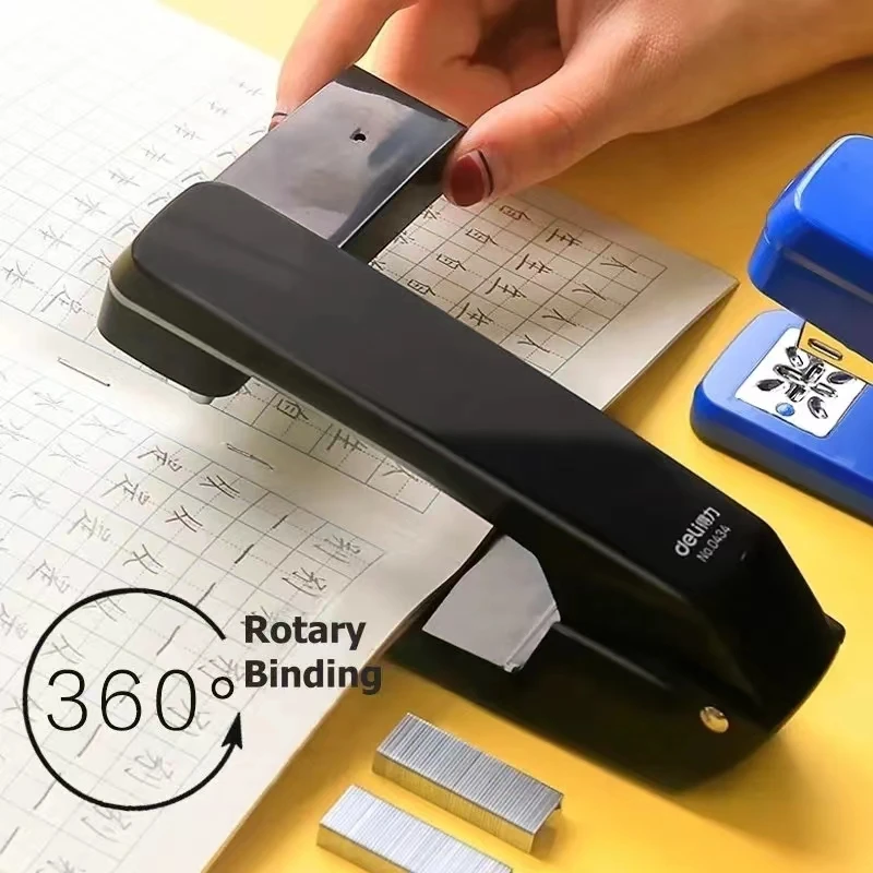 

Deli 360° Rotary Stapler Creative Middle Spine Binding Staplers With Staples 24/6 24/8 Multi-position Book Binding Tools