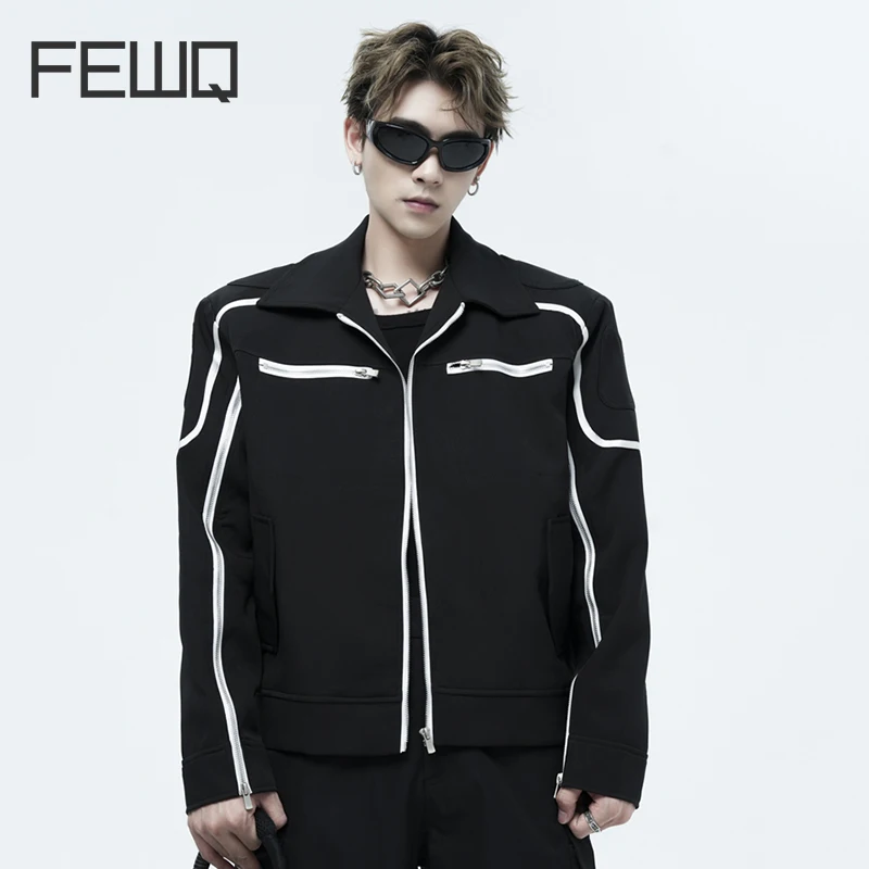 FEWQ Zipper Deconstruction Design Jacket Men's Contrast Color Handsome Lapel Shoulder Pad 2023 Korean Fashion Male Tops 24X1345
FEWQ Zipper Deconstruction Design Jacket Men's Contrast Color Handsome Lapel Shoulder Pad 2023 Korean Fashion Male Tops 24X1345