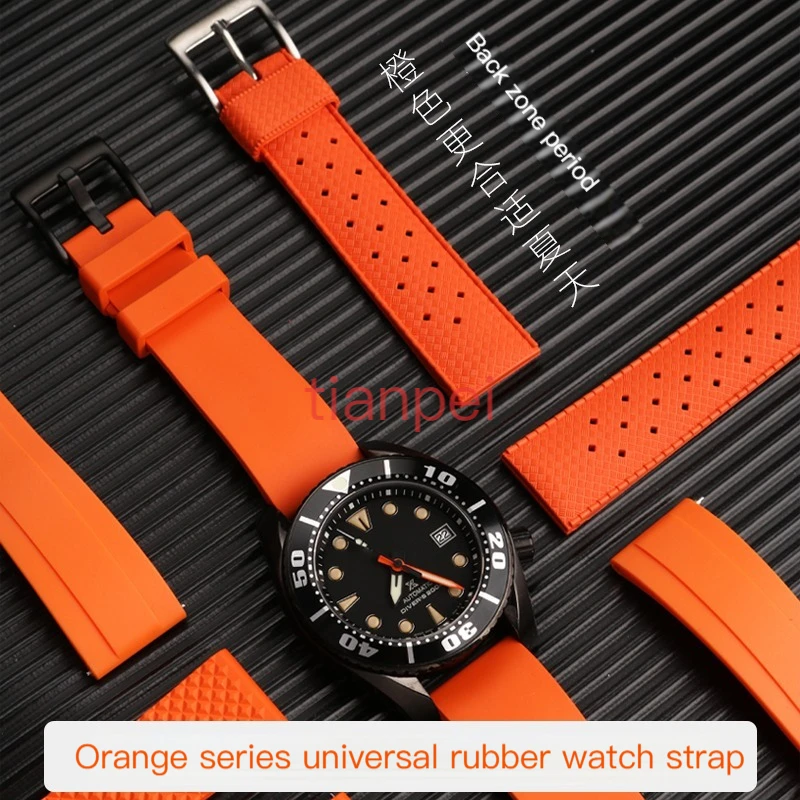 20 22 24mm Orange Series Rubber Fluoroelastomer Strap For Seiko Mido Heuer Omega Watchband Waterproof Bracelet Men's Accessories
20 22 24mm Orange Series Rubber Fluoroelastomer Strap For Seiko Mido Heuer Omega Watchband Waterproof Bracelet Men's Accessories